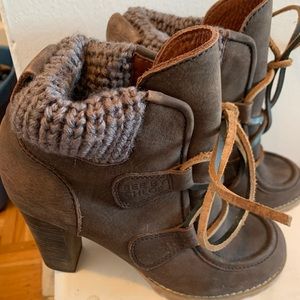 Brown booties